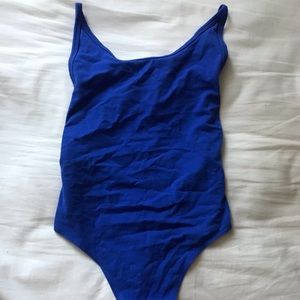 ARITZIA TNA 90s Cozumel Bodysuit Blue